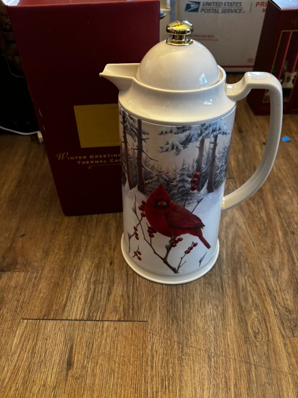 Lenox Winter Greetings Catherine McLung Scenic Thermal Carafe MIB